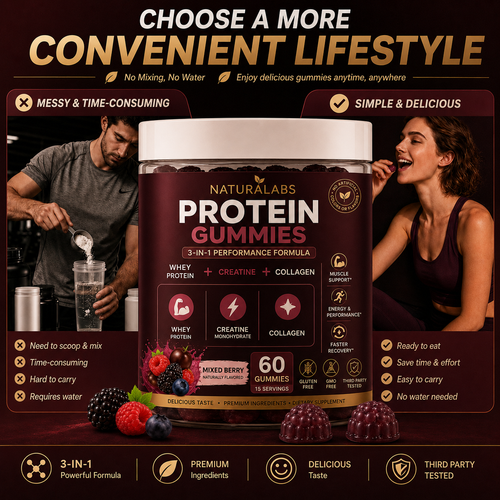 NaturaLabs 3 in 1 Protein Gummies