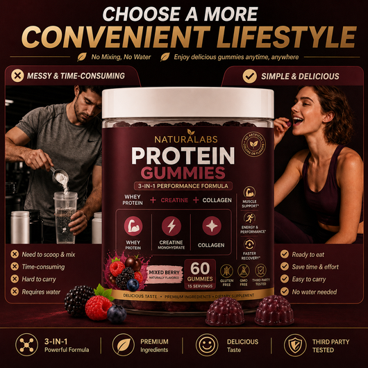 NaturaLabs 3 in 1 Protein Gummies