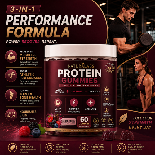 NaturaLabs 3 in 1 Protein Gummies