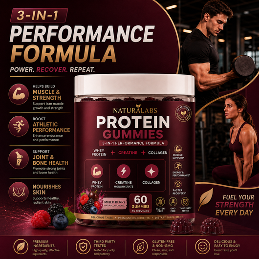 NaturaLabs 3 in 1 Protein Gummies